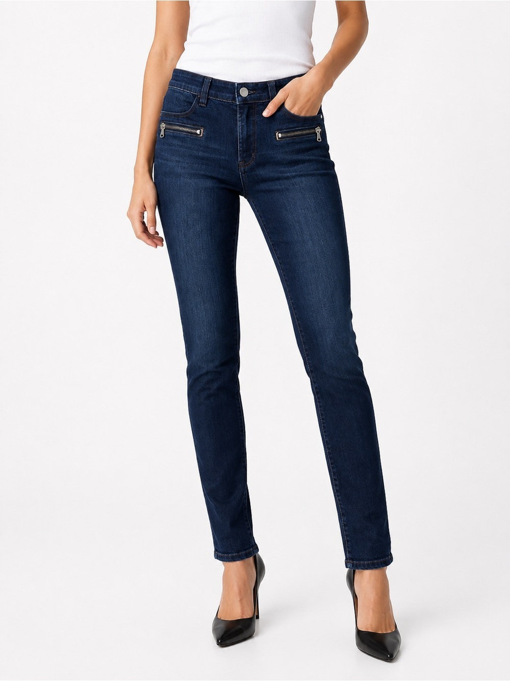 Calvin Klein Jeans Ultimate Skinny Dark Wash Zip Pocket Jeans Women’s  US Size 8